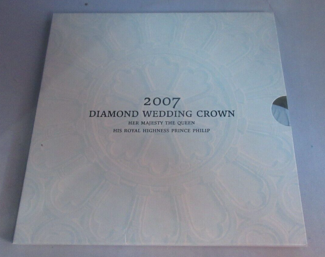 Queen Elizabeth II Diamond Wedding 2007 BUnc UK Royal Mint £5 Crown Coin Pack