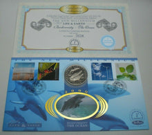 Load image into Gallery viewer, 1994 1 CROWN COIN PRESERVE PLANT EARTH / BIODIVERSITY THE  OCEAN GIBRALTAR  PNC
