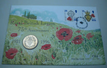 Load image into Gallery viewer, 1995 ROYAL BRITISH LEGION 75TH ANNIVERSARY 1921-1996 FIRSTDAY £2 COIN COVER PNC
