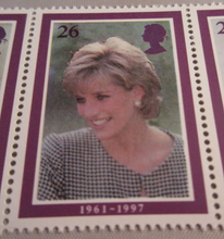 Load image into Gallery viewer, 1961-1997 DIANA PRINCESS OF WALES UNITED KINDOM STRIP OF 5 X 26P STAMPS MNH
