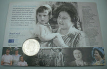 Load image into Gallery viewer, 1900-2002 HM QUEEN ELIZABETH THE QUEEN MOTHER A LIFE REMEMBERED BUNC £5 COIN PNC
