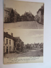 Load image into Gallery viewer, WWI POSTCARD YPRES LITTLE STREET BEFORE &amp; AFTER BOMBARDMENT A2
