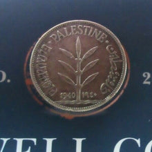 Load image into Gallery viewer, 1940 PALESTINE 100 MILS SILVER COIN 720 SILVER British Mandate In Israel &amp; QUAD
