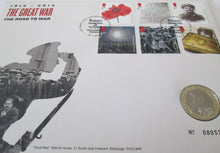 Load image into Gallery viewer, UK 2014 The Great War 1914-1918 Royal Mint BUnc £2 Two Pound Coin Cover PNC
