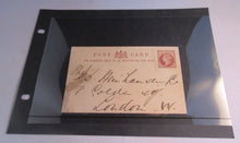 Load image into Gallery viewer, 1884 QUEEN VICTORIA HALF PENNY POSTCARD USED IN CLEAR FRONTED HOLDER
