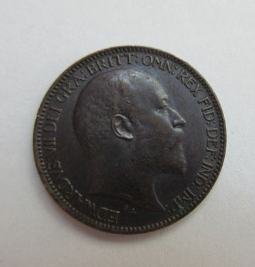 1905 EDWARD VII DARKENED BRONZE FARTHING UNC SPINK REF 3992 CC1