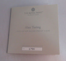 Load image into Gallery viewer, Alan Turing Enigma Code Breaker - 2022 Silver Proof Royal Mint 50p Coin Box/COA
