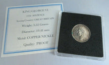 Load image into Gallery viewer, 1950 KING GEORGE VI SIXPENCE 6d PROOF COIN IN QUADRANT CAPSULE WITH COA
