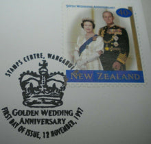 Load image into Gallery viewer, 1947-1997 GOLDEN WEDDING ANNIVERSARY BUNC $5 DOLLAR COIN FIRST DAY COVER PNC
