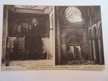 Load image into Gallery viewer, WWI POSTCARD YPRES SAINT MARTINS CATHEDRAL BEFORE &amp; AFTER BOMBARDMENT A1
