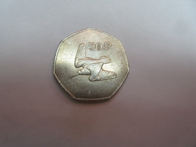 1979 Ireland EIRE 50 PENCE Coin reverse WOODCOCK obverse Harp BUNC