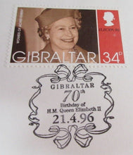 Load image into Gallery viewer, 1926-1996 70TH BIRTHDAY HER MAJESTY QUEEN ELIZABETH II  £5 CROWN COIN COVER PNC
