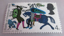 Load image into Gallery viewer, 1966 BATTLE OF HASTINGS 4d 11 X STAMPS MNH &amp; CLEAR FRONTED STAMP HOLDER
