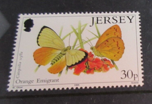 Load image into Gallery viewer, JERSEY BUTTERFLIES DECIMAL STAMPS X 4 MNH IN STAMP HOLDER
