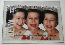 Load image into Gallery viewer, 1952-1992 QEII 40TH ANNIVERSARY OF THE ACCESSION - 5 X KENYA MNH STAMPS/INFO
