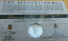Load image into Gallery viewer, 2020 Fifty Pence HMS RESOLUTION  50p Coin PACK GEORGIA &amp; SANDWICH ISLANDS
