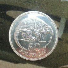 Load image into Gallery viewer, ROYAL MINT VENEZUELA 1975 50 BOLIVARES SILVER GIANT ARMADILLO - conservation Cc
