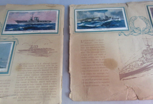 Load image into Gallery viewer, AN ALBUM OF MODERN NAVAL CRAFT CONTAINS A COMPLETE SET OF 50 CIGARETTE CARDS JPS

