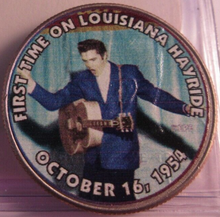 Load image into Gallery viewer, 1954 ELVIS KENEDY HALF DOLLAR COIN BUNC - FIRST TIME ON LOUISIANA HAYRIDE COIN
