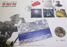 Load image into Gallery viewer, UK 2014 The Great War 1914-1918 Royal Mint BUnc £2 Two Pound Coin Cover PNC
