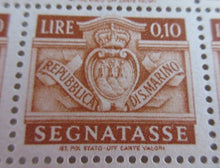 Load image into Gallery viewer, 1945 SAN MARINO 0.10 LIRE CORNER BLOCK OF 9 STAMPS IN STAMP HOLDER
