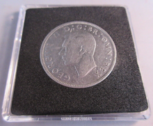 Load image into Gallery viewer, 1938 KING GEORGE VI  F+ .500 SILVER FLORIN TWO SHILLINGS QUAD CAP
