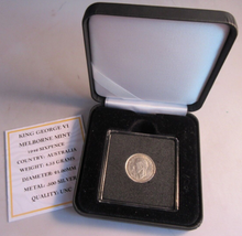 Load image into Gallery viewer, 1942 KING GEORGE VI MELBOURNE MINT .500 SILVER UNC 6d SIXPENCE COIN BOX &amp; COA
