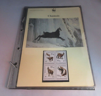 Chamois WWF Info Sheets Exclusive Stamps from Albania and FDC's