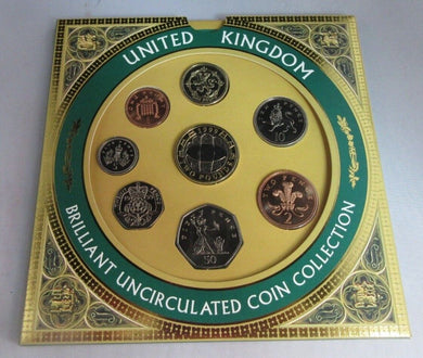 1999 UK BRILLIANT UNCIRCULATED COIN COLLECTION ROYAL MINT PACK