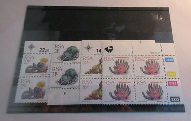 1982-1992 RSA COLLECTION 16c, 21c,25c & STANDARDISED MAIL STAMPS BLOCKS OF 4 MNH