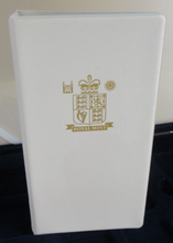 Load image into Gallery viewer, ROYAL MINT BOX HOLDS 24 CROWN OR £5 COINS 46MM RECESS SPACE FOLDER TO HOLD CERTS
