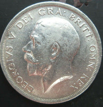 Load image into Gallery viewer, 1917 GEORGE V BARE HEAD FIRST COIN HALF 1/2 CROWN SPINK 4011 CROWNED SHIELD Cc1
