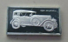 Load image into Gallery viewer, 1924 VAUXHALL 15mm X 10mm 1.60gram SILVER INGOT WITH INFORMATION SLIP
