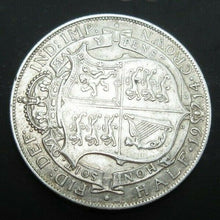 Load image into Gallery viewer, 1915 GEORGE V BARE HEAD FIRST COIN HALF 1/2 CROWN SPINK 4011 CROWNED SHIELD Cc5
