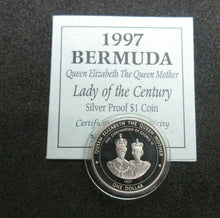 Load image into Gallery viewer, 1997 ROYAL MINT CORONATION GEORGE V LADY OF THE CENTURY SILVER PROOF $1 BERMUDA
