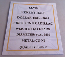 Load image into Gallery viewer, 1955 ELVIS KENEDY HALF DOLLAR COIN FIRST PINK CADILLAC BUNC
