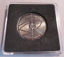 Load image into Gallery viewer, 2017 ISAAC NEWTON QEII BUNC 50P FIFTY PENCE COIN WITH QUAD CAPSULE &amp; COA
