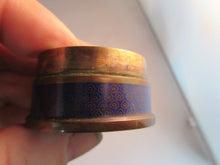 Load image into Gallery viewer, Antique Chinese cloisonne enamel BRASS OR BRONZE Round Trinket Pill Box CC1
