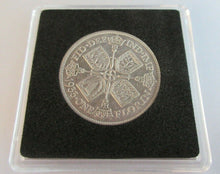 Load image into Gallery viewer, 1933 KING GEORGE VI  EF+ .500 SILVER FLORIN TWO SHILLINGS QUAD CAP &amp; BOX
