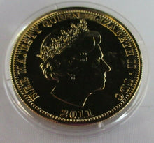 Load image into Gallery viewer, 2011 QUEEN ELIZABETH II HEAD OF THE COMMONWEALTH GOLD PLATED CROWN COIN &amp;CAPSULE
