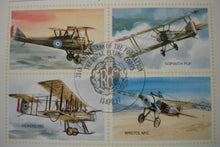 Load image into Gallery viewer, 1987 75th ANNI FORMATION,ROYAL FLYING CORPS A/C WIDDOWS SIGNED FLOWN STAMP COVER
