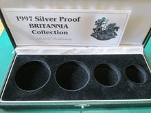 Load image into Gallery viewer, ROYAL MINT UK Britannia Collection Silver Proof Four 4 Coin Empty Box FROM 1997
