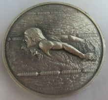 Load image into Gallery viewer, SWIMMING MEDAL LARGE 106g WHITE METAL MEDALLION
