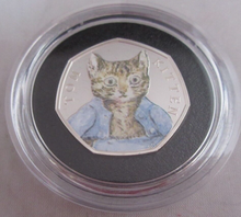 Load image into Gallery viewer, BEATRIX POTTER TOM KITTEN 2017 SILVER PROOF FIFTY PENCE WITH COA ROYAL MINT BOX
