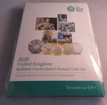 Load image into Gallery viewer, 2020 UK BRILLIANT UNCIRCULATED ANNUAL COIN COLLECTION SET ROYAL MINT SEALED PACK
