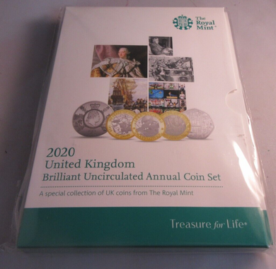 2020 UK BRILLIANT UNCIRCULATED ANNUAL COIN COLLECTION SET ROYAL MINT SEALED PACK