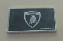 Load image into Gallery viewer, 1966 LAMBORGHINI 15mm X 10mm 1.60gram SILVER INGOT WITH INFORMATION SLIP
