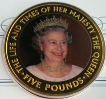 Load image into Gallery viewer, 2016 QEII 90th BIRTHDAY PHOTOGRAPHIC  £5 COIN COVER PNC COA &amp; PADDED ALBUM
