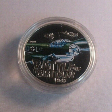 2010 Junkers Ju 88 Battle of Britain Silver Proof Coloured Cook Islands £5 Coin