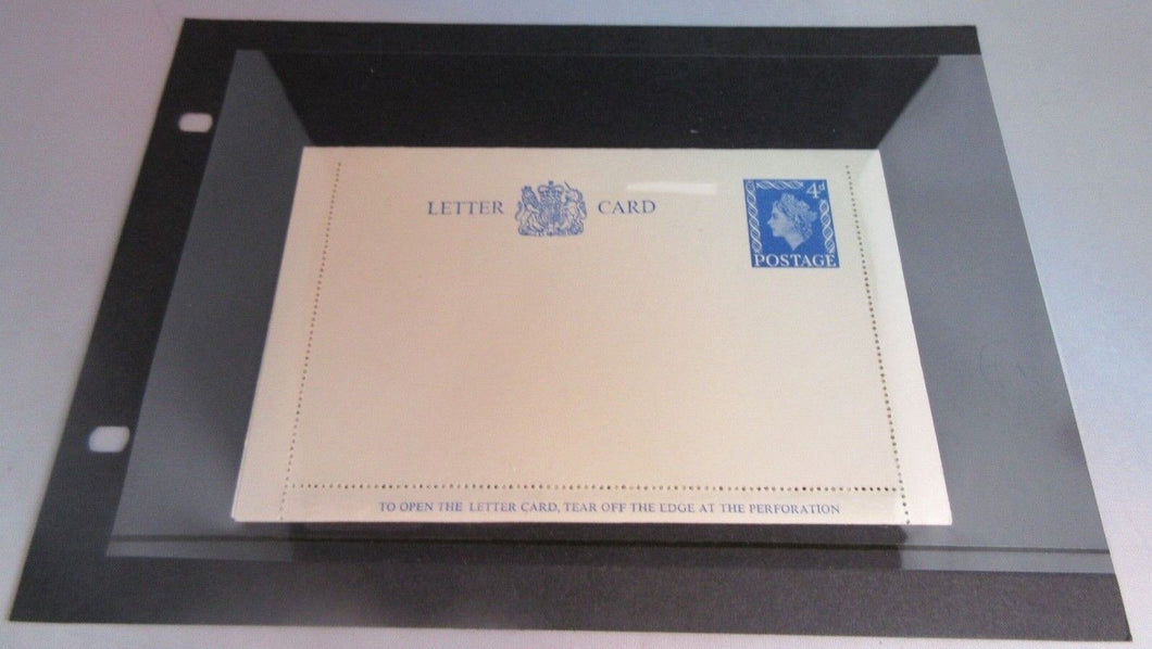 QUEEN ELIZABETH II 4d LETTER CARD MINT UNUSED IN CLEAR FRONTED HOLDER